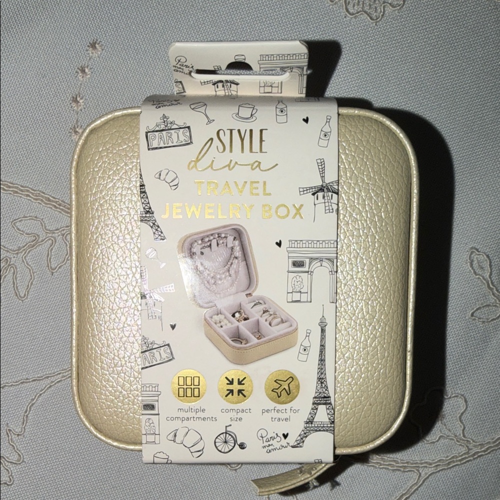 Gold Travel Jewelry Box